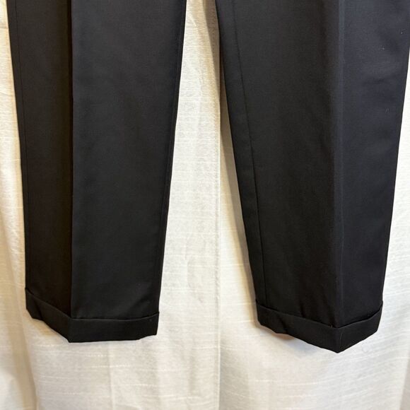 Jones New York Suit Men 44L Black Solid Single Breasted 100%  Wool 36X31 cuffed - Picture 5 of 15